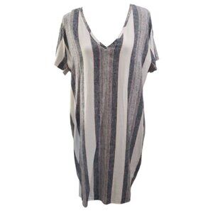 LOFT Womens Cotton V-Neck Knee Length Dress Large